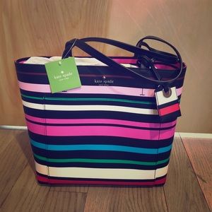Kate Spade New York black multi, small Riley Tote